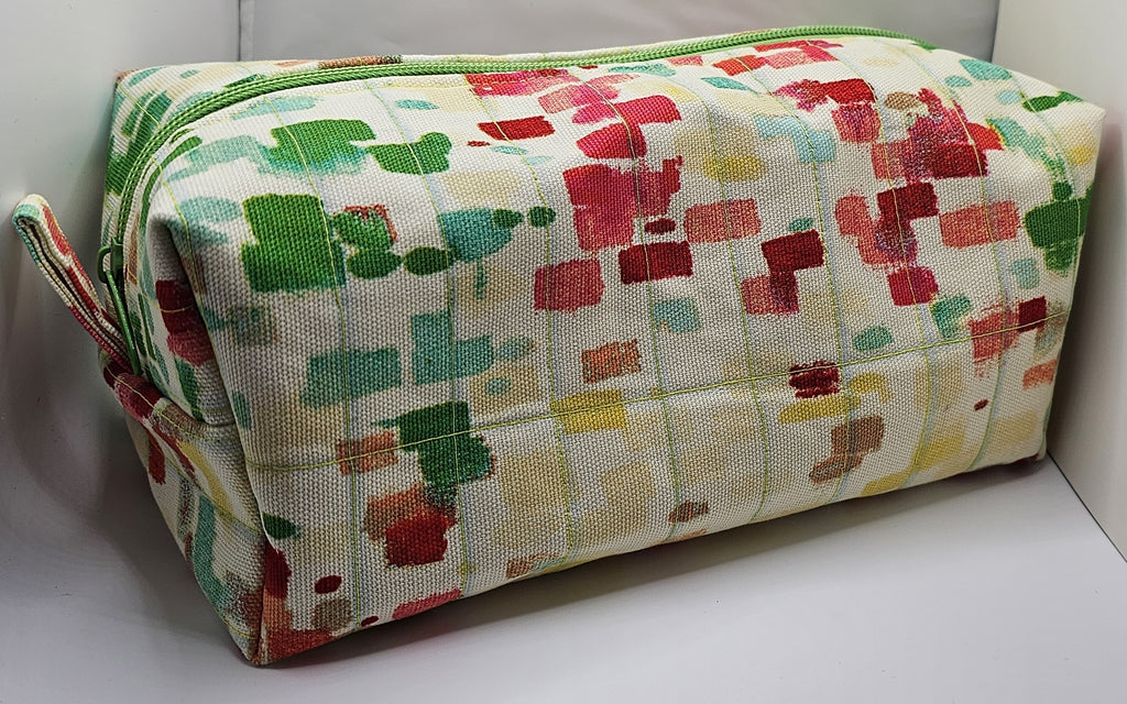 Handmade Multi-Color Abstract Makeup Bag (Large)