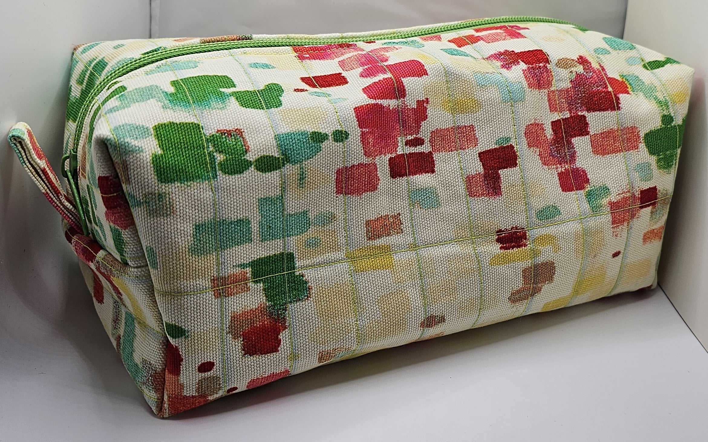 Handmade Multi-Color Abstract Makeup Bag (Large)