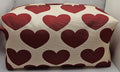 Handmade Red Heart Print Makeup Bag (Large)
